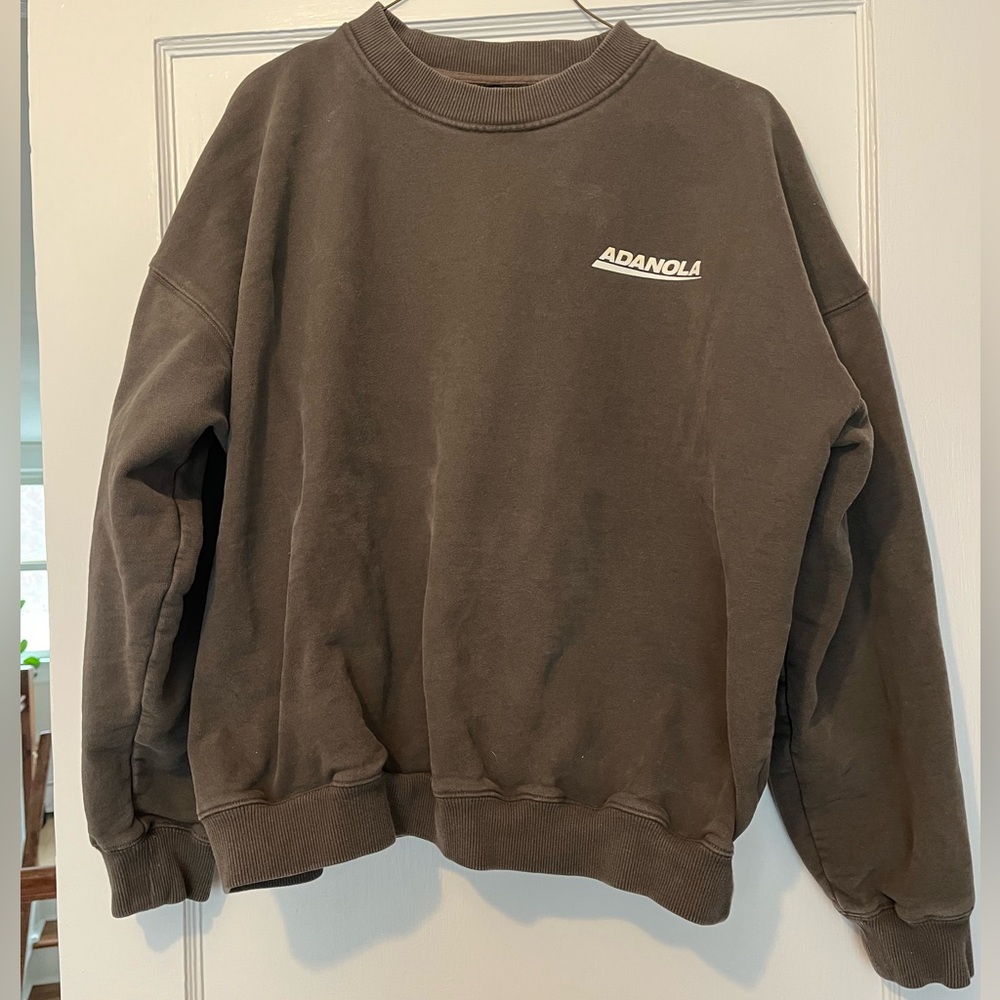 Adanola Oversized Sweatshirt Brown/Olive Large